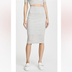 T by Alexander Wang Double Layer Skirt in Light Heather Grey Size S/Petit